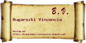 Bugarszki Vincencia névjegykártya